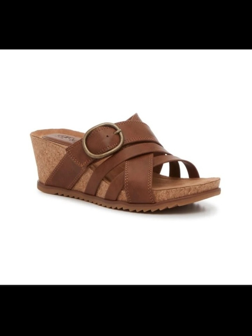 EuroSoft Teddie Brown Wedge Sandals Sz 8.5